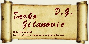 Darko Gilanović vizit kartica